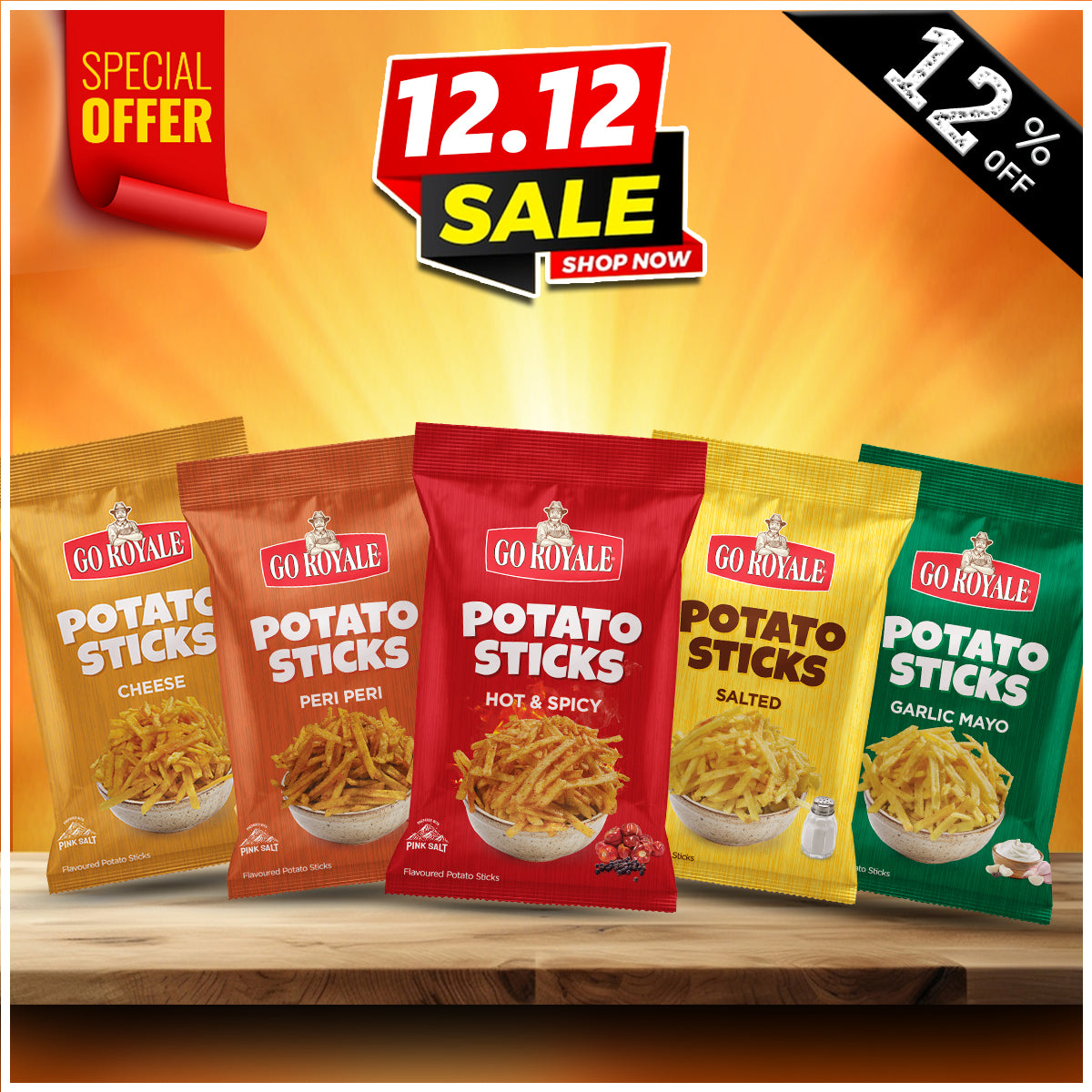 12.12 Special Potato Sticks Medium Bundle
