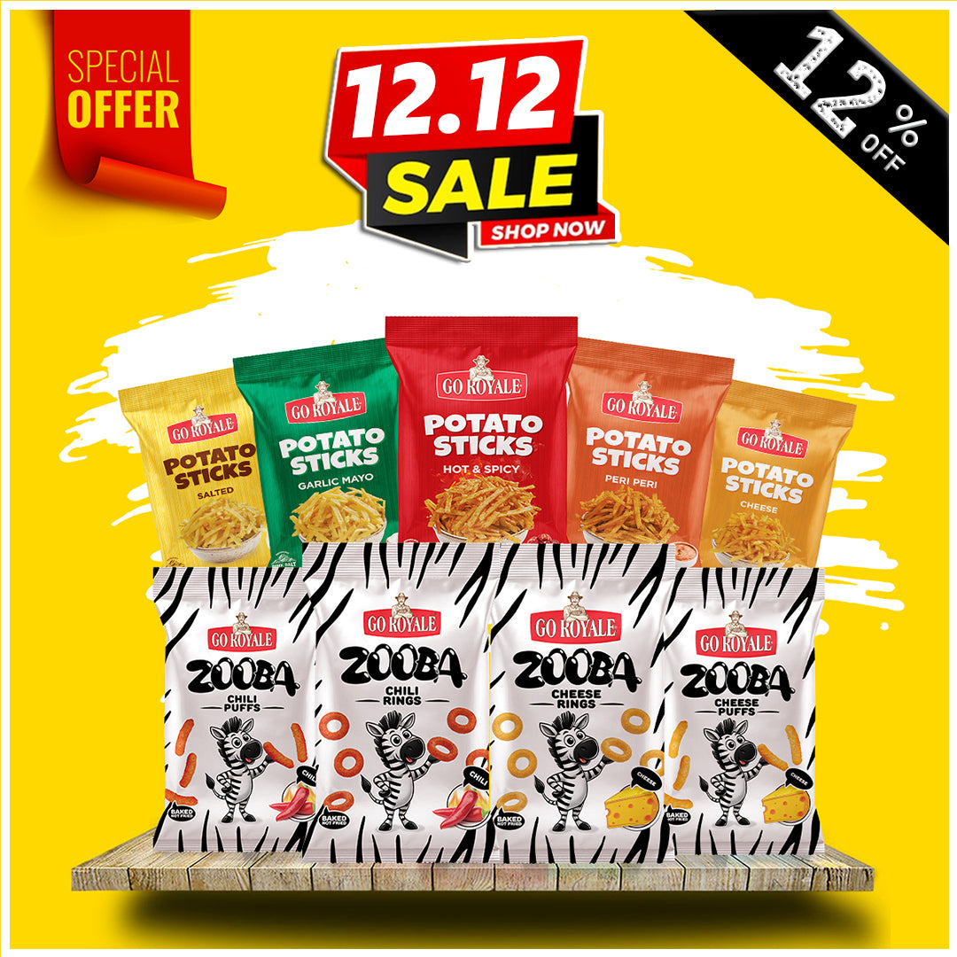 12.12 Special Potato Stick + Zooba Large Bundle - 9 Premium Products